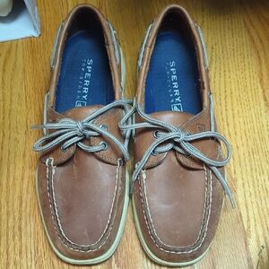 Sperry Men's Tan Leather Boat Shoes Size 8.5